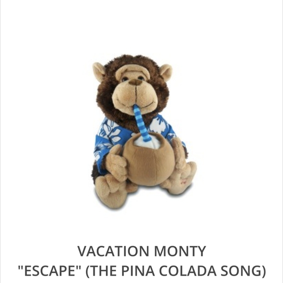 CUDDLE BARN* 'MONTY' animated singing drinking monkey, sings 'Pina Colada' song - Picture 3 of 12